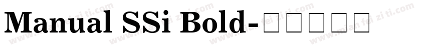 Manual SSi Bold字体转换